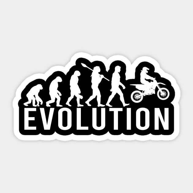 Evolution Dirt Bike Motorcross Helmet Motorbike birthday funny gift Evolution Dirt Bike Sticker TeePublic